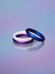 Women's Holographic Classic Stackable Silicone Ring