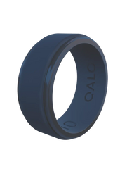 Men's Polished Step Edge Silicone Ring