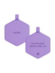 Violet Glow Classic Hex Dog ID Tag