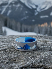 Men's Metallic Frostline Ridge Strata Ring