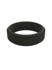 Men's Narrow Polished Step Edge Silicone Ring