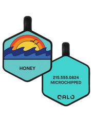 Ocean Sunrise Silicone Dog ID Tag