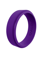 Women's Narrow Polished Step Edge Silicone Ring