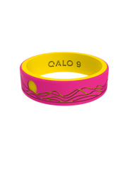 Women's Sunset Hills Hot Pink/Yellow Strata Ring