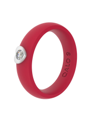 Women's Silver Heart Gemstone Ring