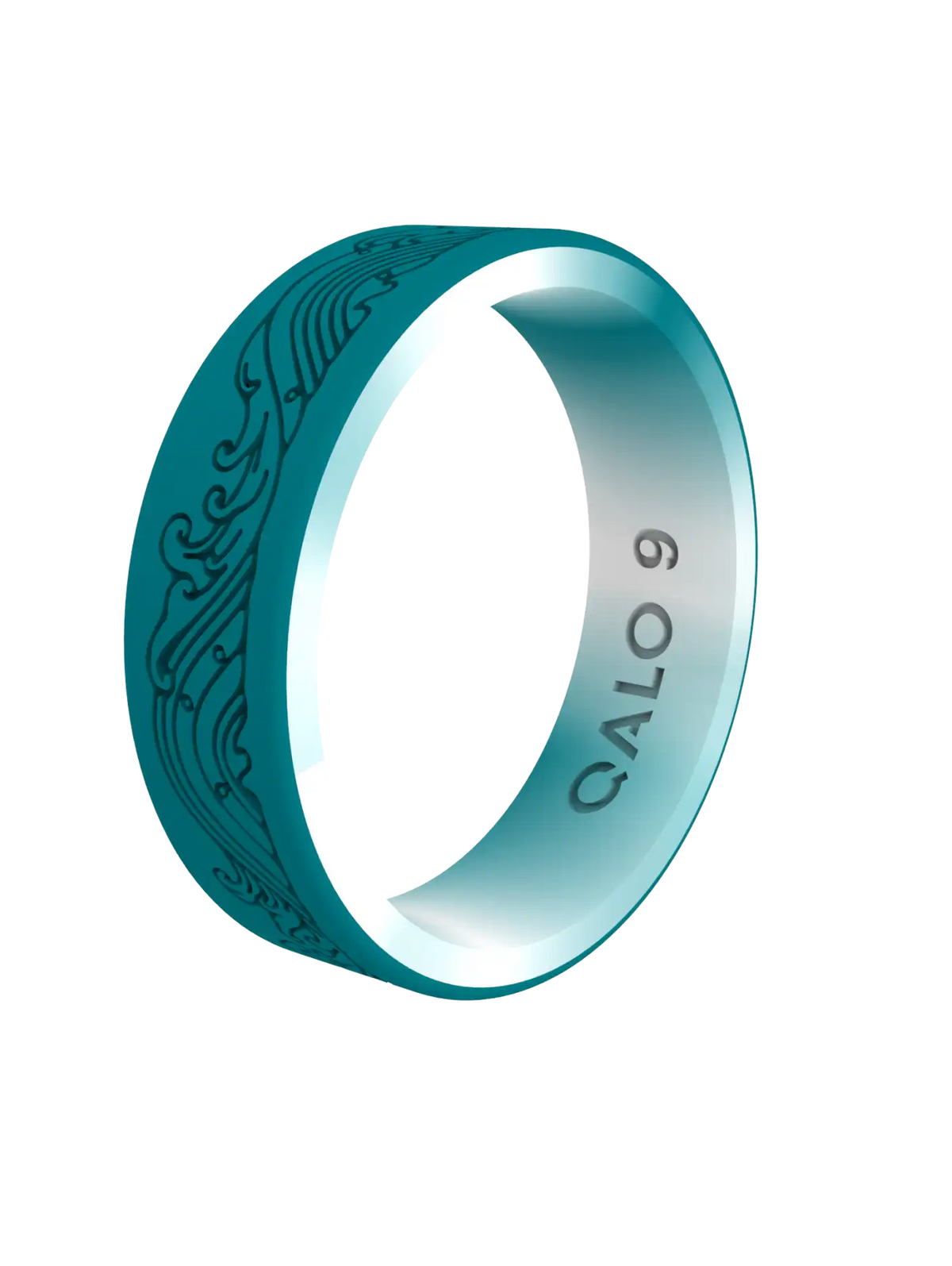 Women's Sea Breeze Teal/Ocean Marble Strata Ring