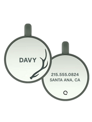 Eva Shockey Metallic Antler Silicone Dog ID Badge