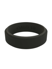 Men's Narrow Polished Step Edge Silicone Ring