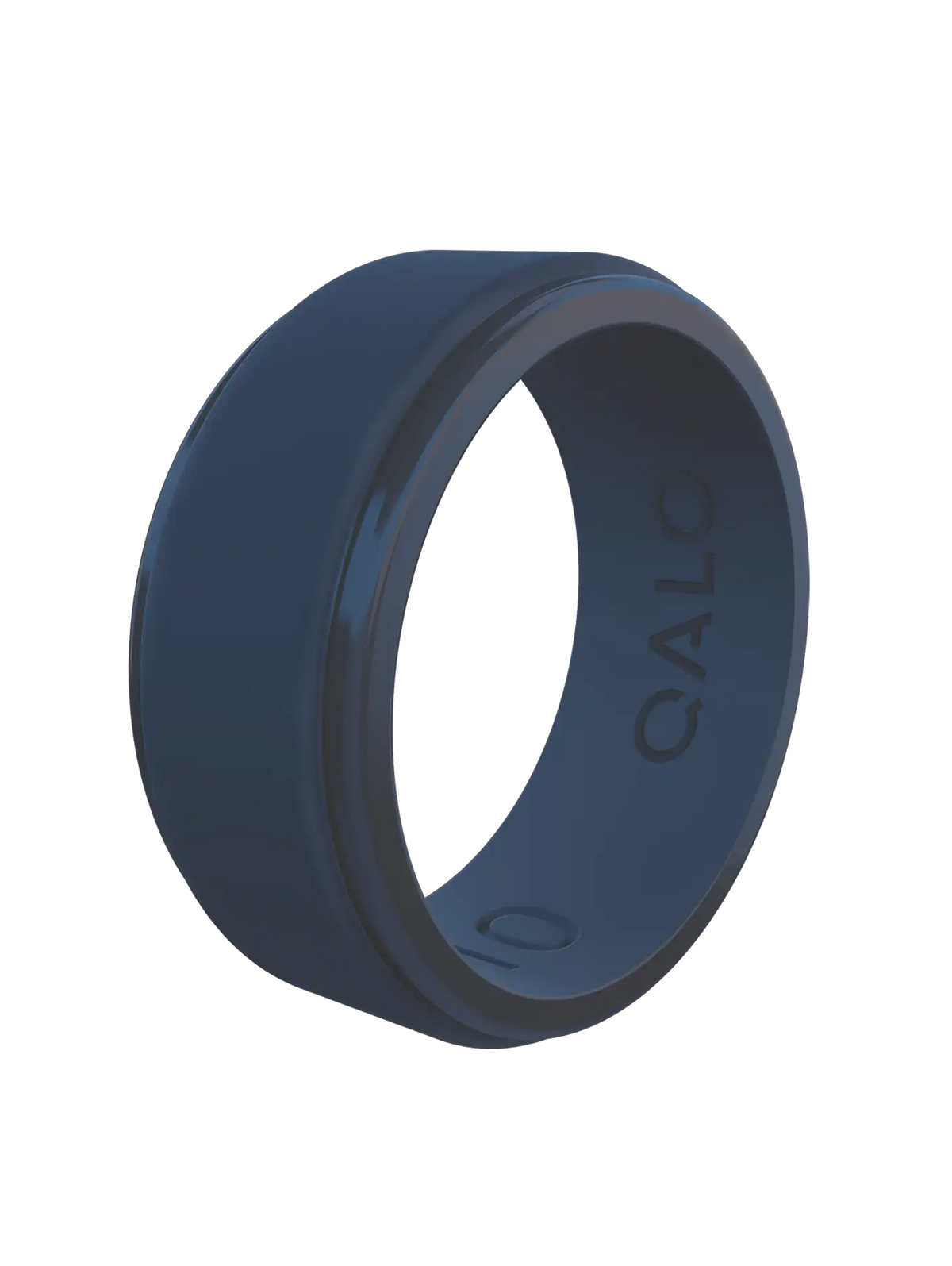 Men's Polished Step Edge Silicone Ring