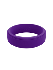 Women's Narrow Polished Step Edge Silicone Ring