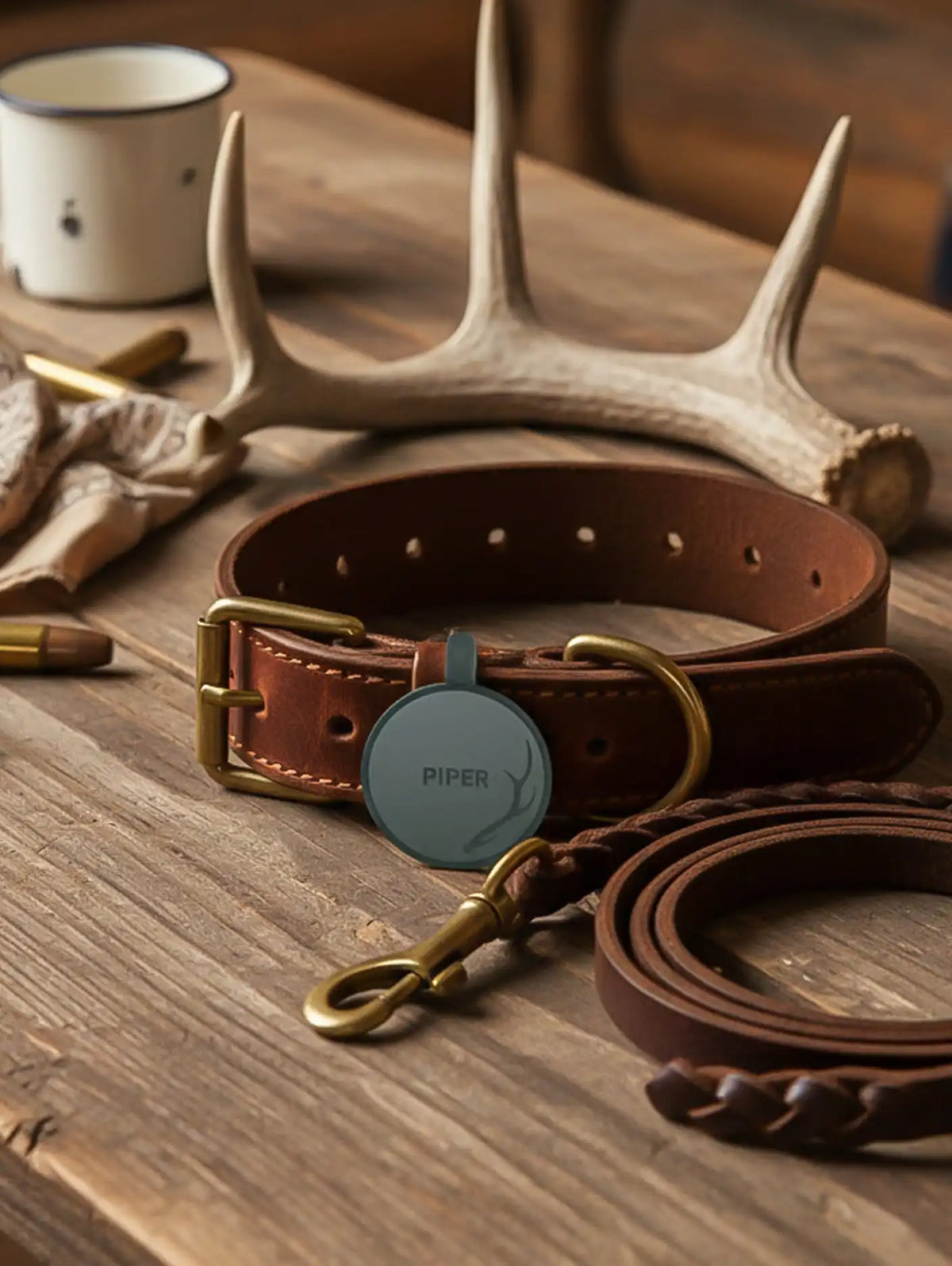 Eva Shockey Metallic Antler Silicone Dog ID Badge