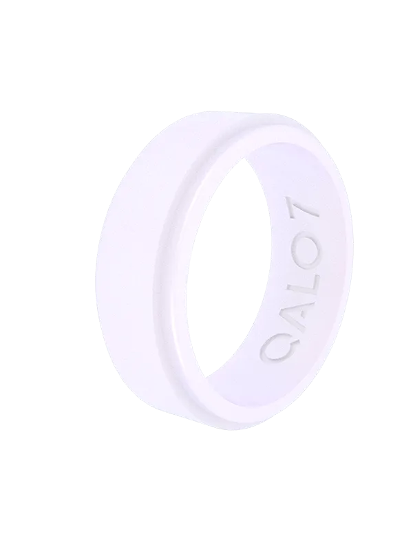 Women’s Pearl Narrow Step Edge Silicone Ring