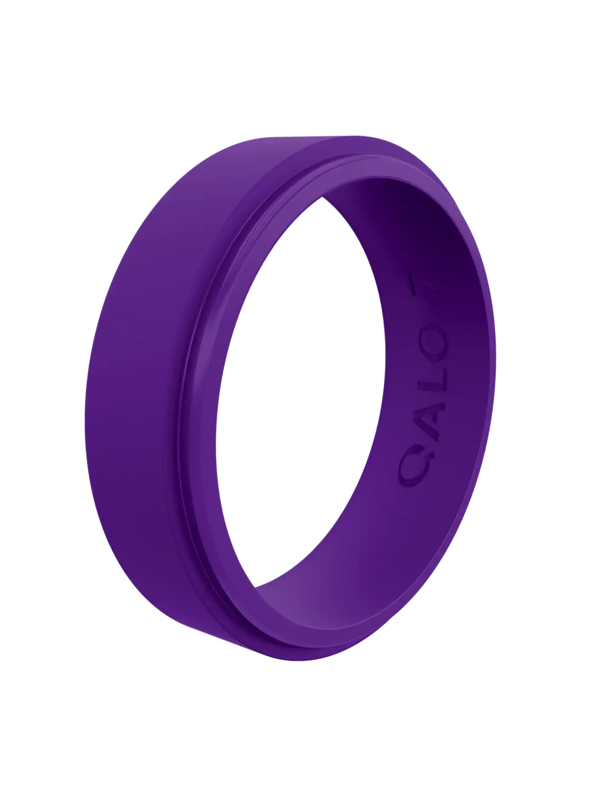 Women's Narrow Polished Step Edge Silicone Ring