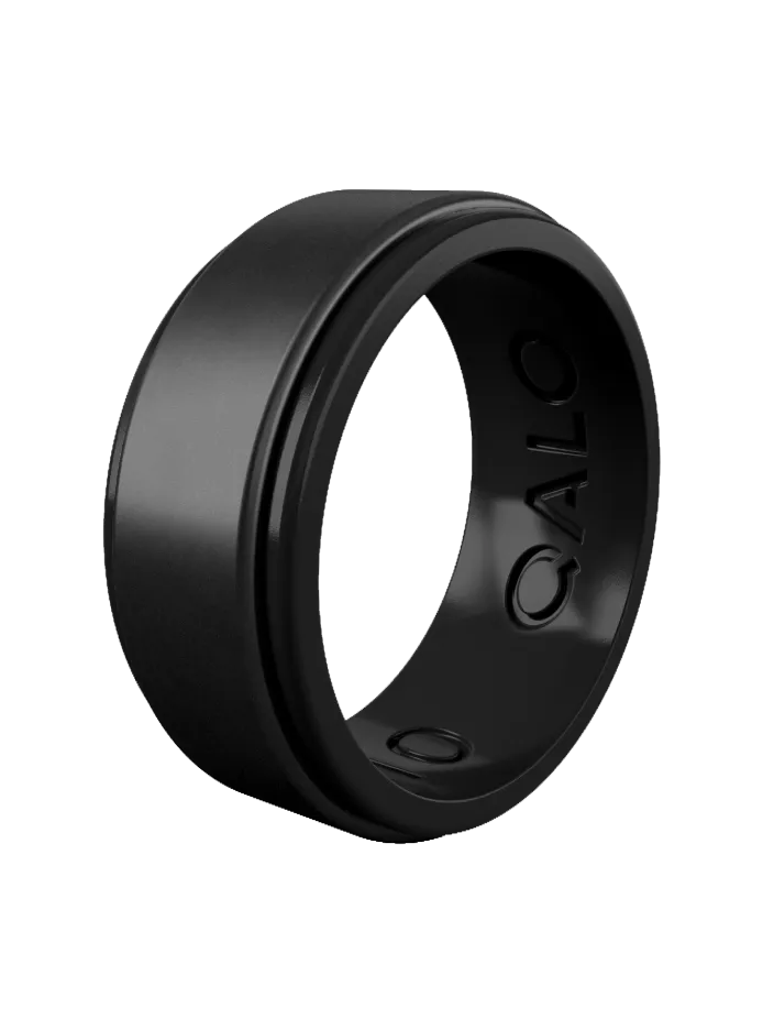 Men's Eva Shockey Polished Step Edge Silicone Ring