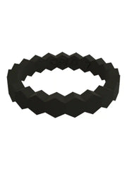 Women's Stackable Chevron Silicone Ring