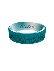 Women's Sea Breeze Teal/Ocean Marble Strata Ring