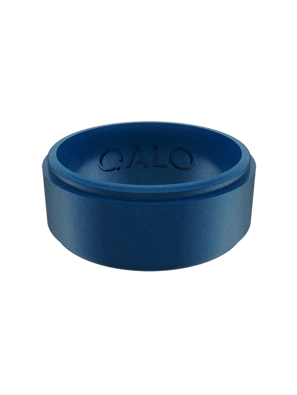 Men's Metallic Step Edge Silicone Ring